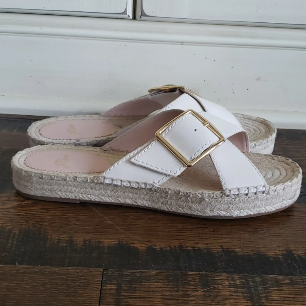J. Crew Crossstrap espadrilles leather L5492